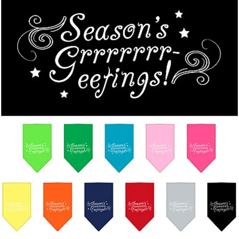 Christmas Holiday Dog Bandana - Seasons Grrr eetings Small