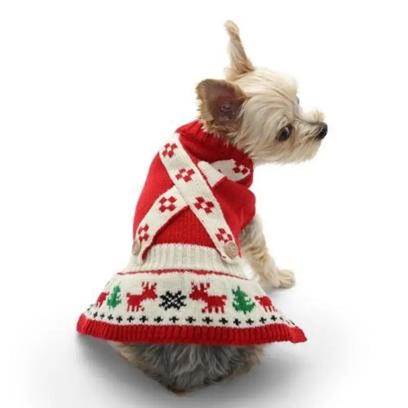 Christmas Jolly Dog Sweater Dress XXS