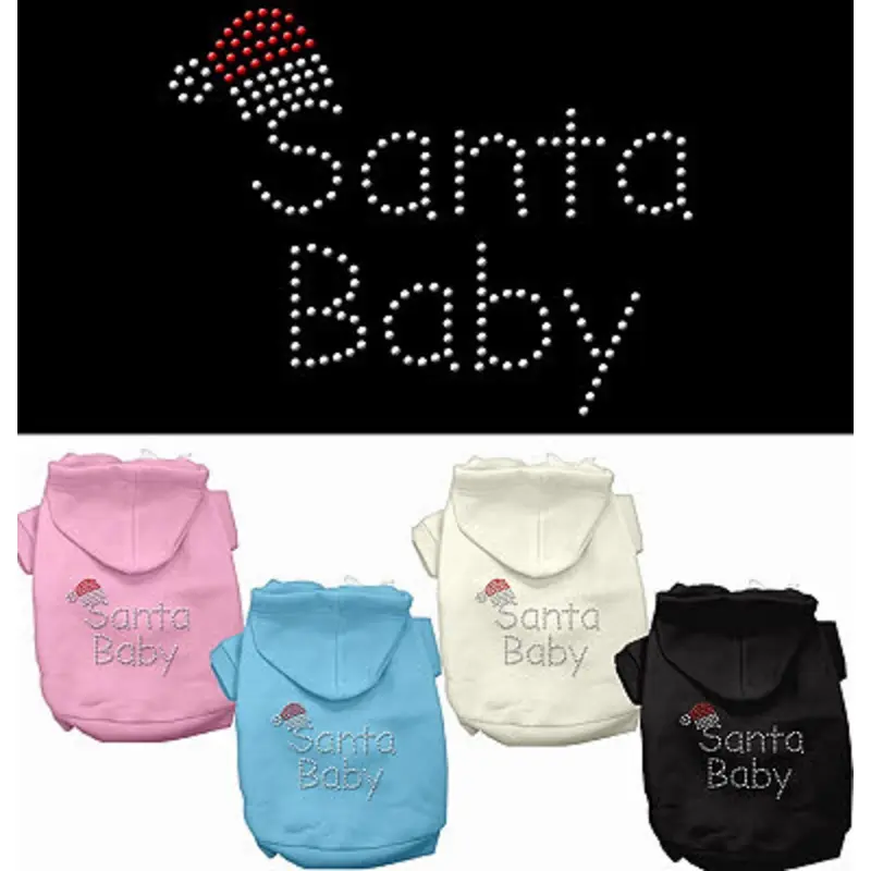 Christmas Santa Baby Dog Hoodie