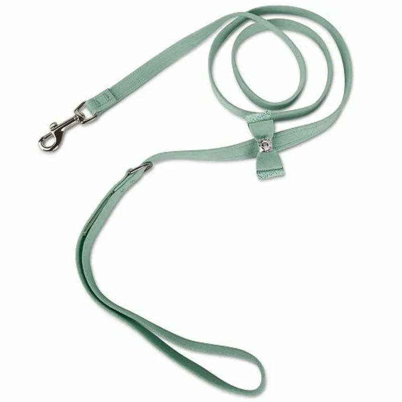Mint Aurora Borealis Crystal Stellar Big Bow Leash