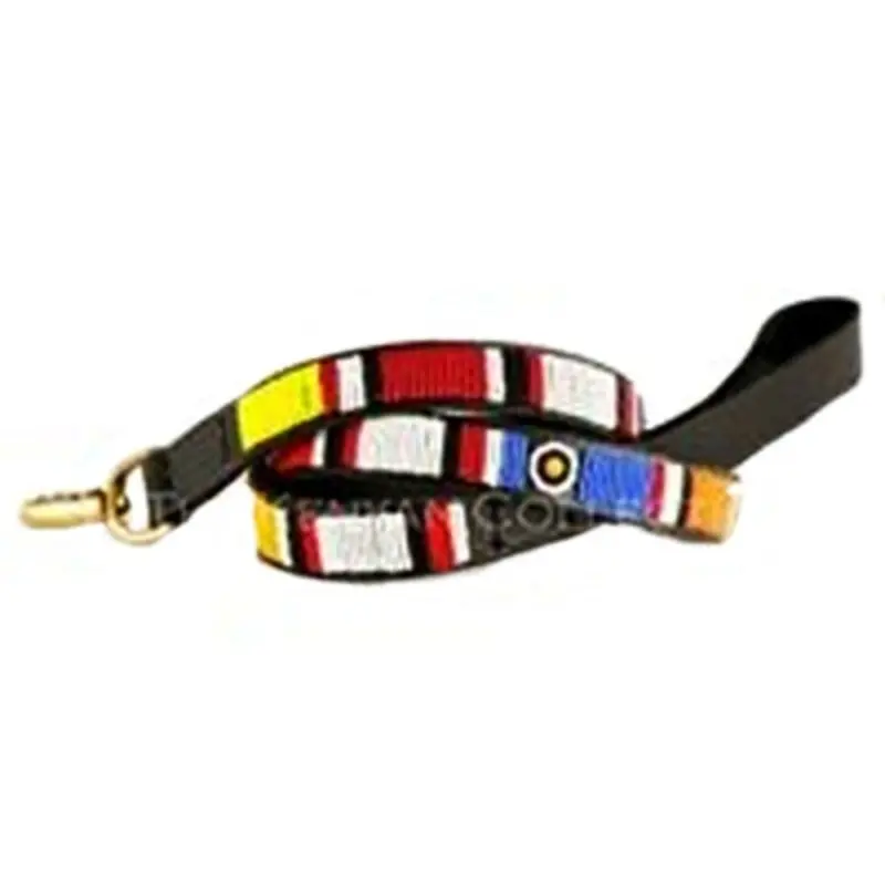 Circle of Life African Beaded Dog Leash Yes Please, 4 ft x 1/2