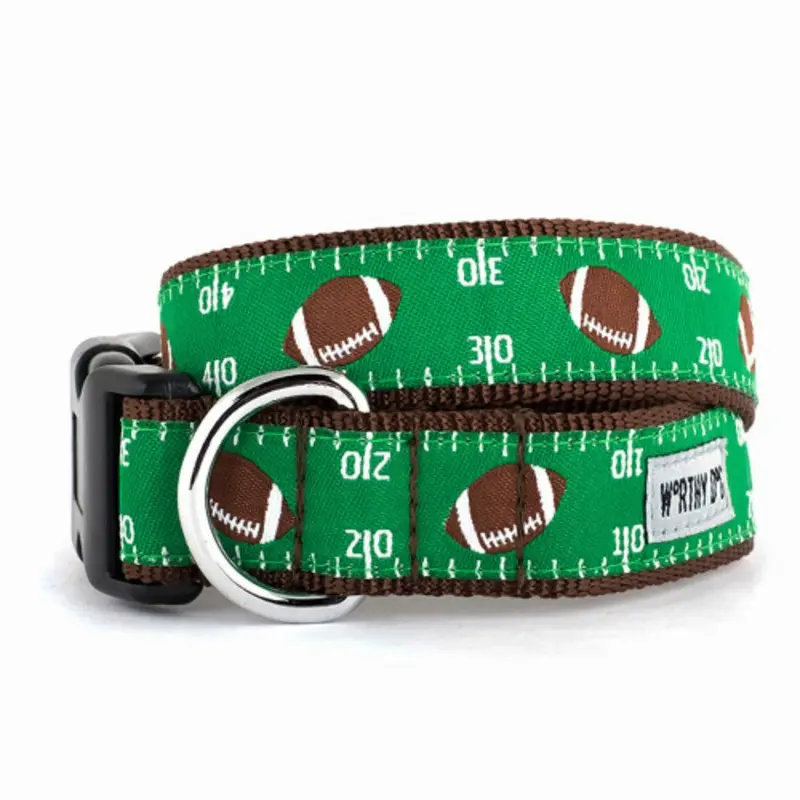 Football Field Pet Dog Collar & Optional Lead