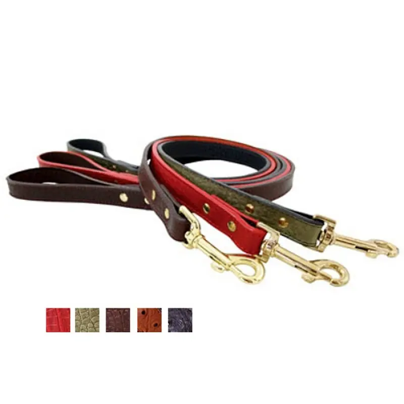 Savannah Reptile Embossed Leather Dog Leads