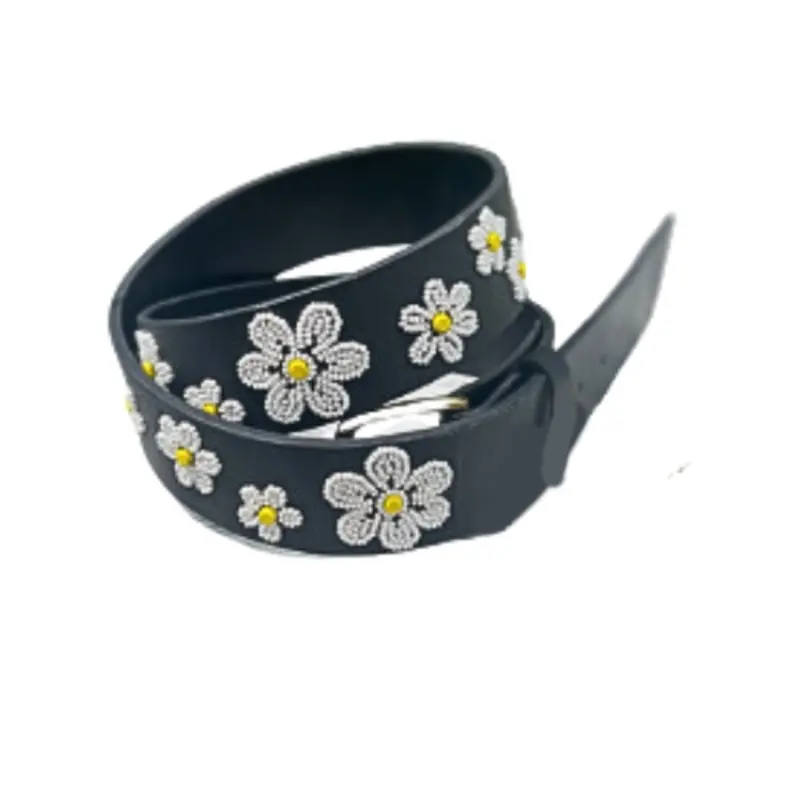 Daisy African Beaded Dog Leash Yes Please, 4 ft x 1/2