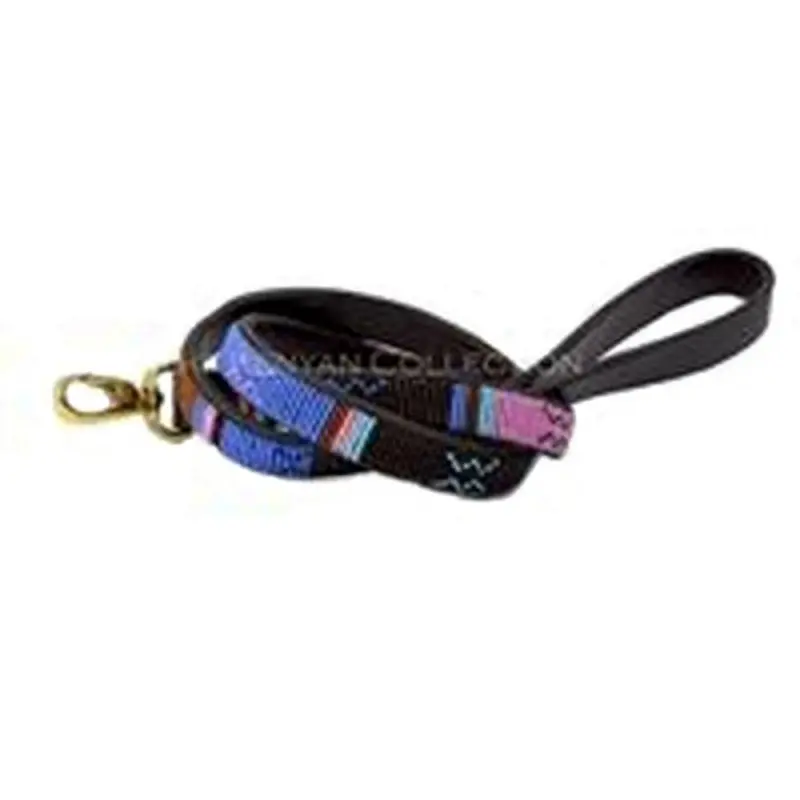 Malindi African Beaded Dog Leash Yes Please, 4 ft x 1/2