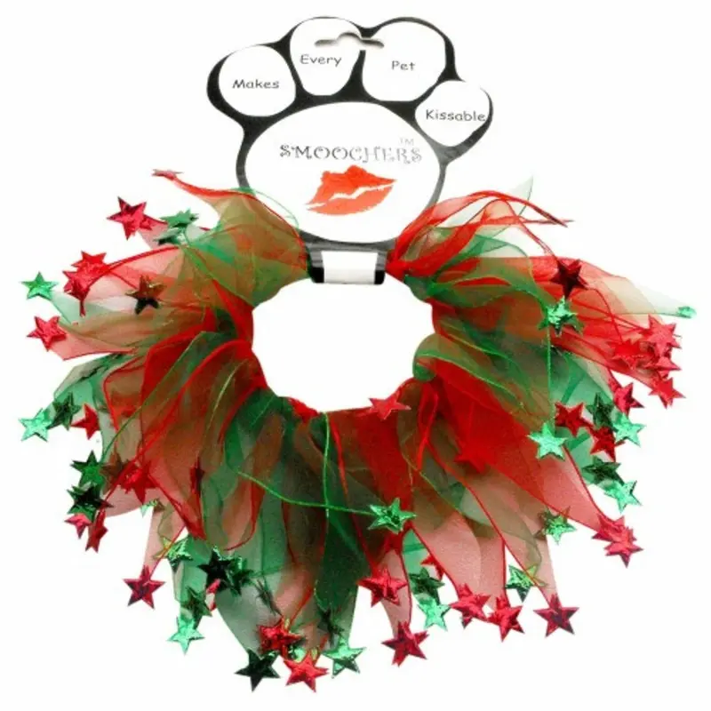 Christmas Stars Party Dog Collars Small