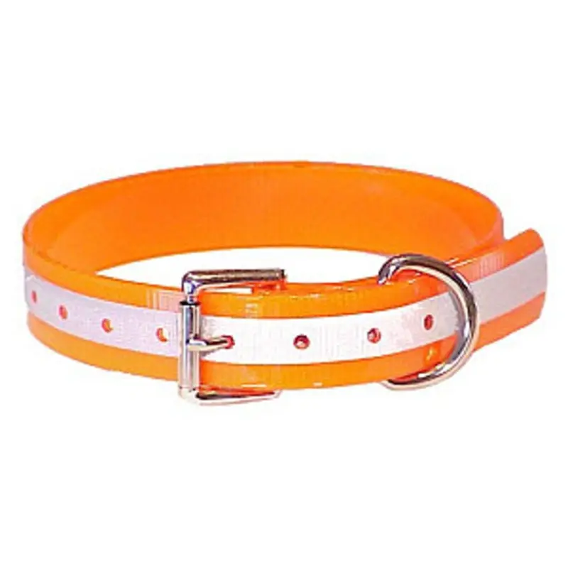 Dog Collar - Orange Reflective by Mendota Small