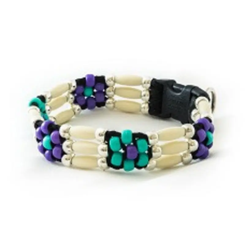 Southwestern Beaded Zoe Dog Collar Buckle