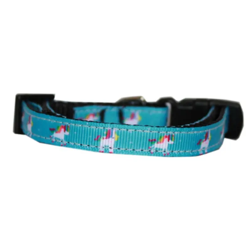 Blue Unicorn Nylon Dog & Cat Collar
