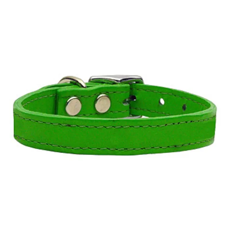 Emerald Green Leather Dog Collars