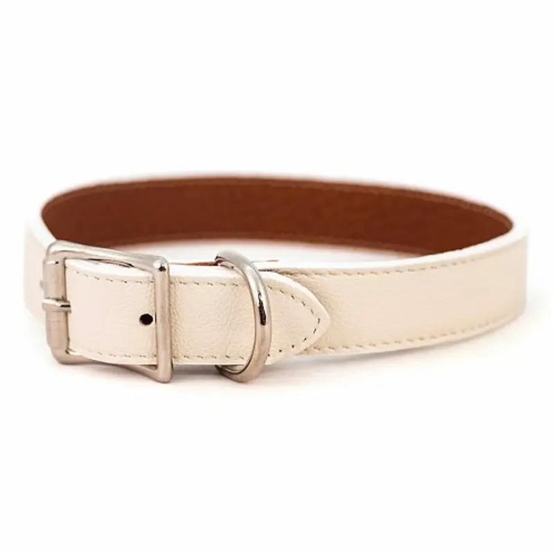 Tuscan Dog Collar & Leash - White
