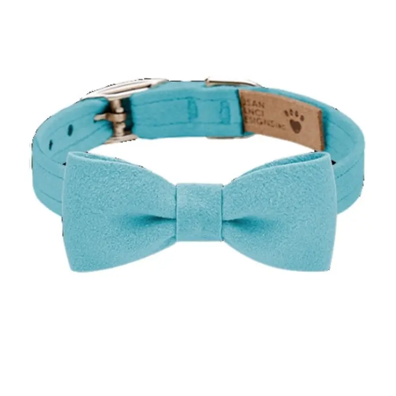 Bow Tie 1/2" Dog Collar - Choose Color Teacup   5 -6.5" neck