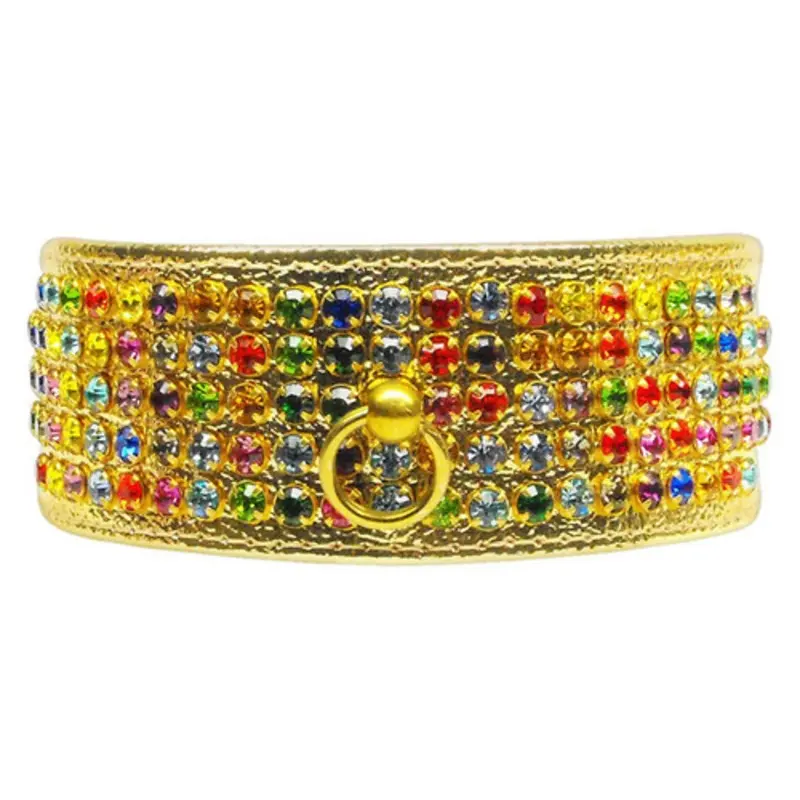 Confetti Mirage Dog Collar - Gold 10    (Neck 6-8")