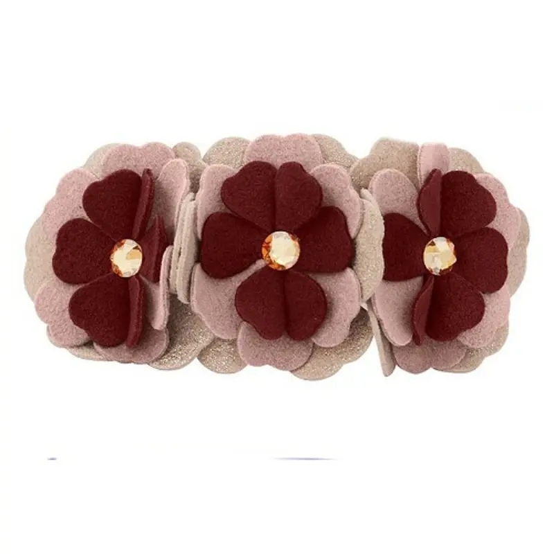 Rosewood Spice Flower Dog Collar Teacup   5 -6.5" neck