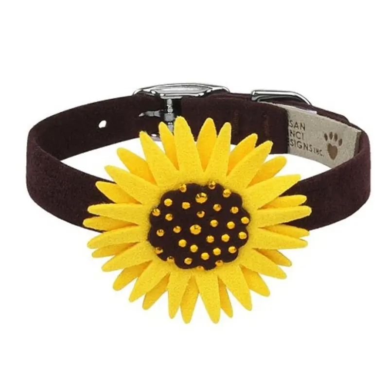 Sunflower Dog Collar Teacup   5 -6.5" neck