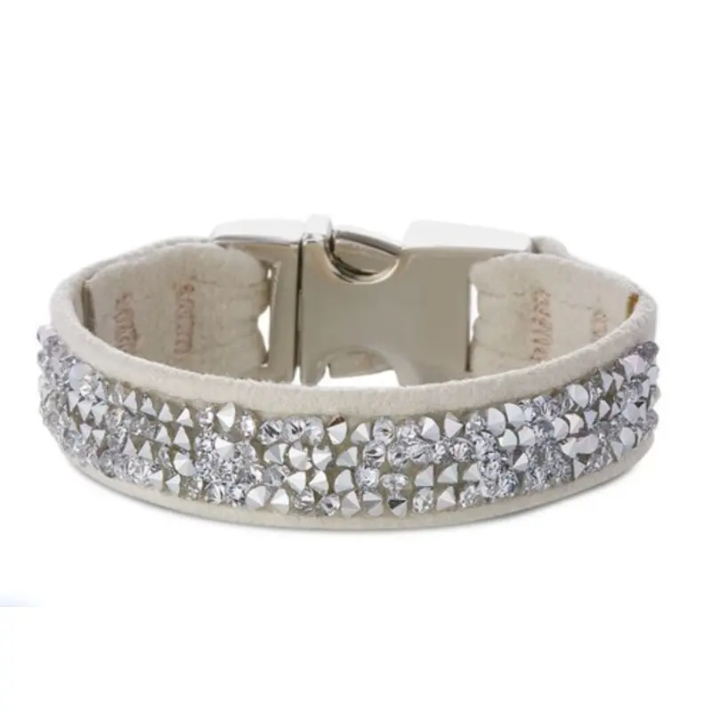 Crystal Rock Crystals Perfect Fit Pet Dog Collar - Over 40 Colors