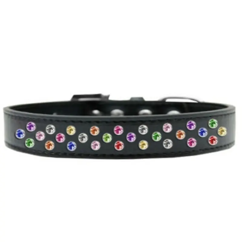 Sprinkles Dog Collar Confetti Crystals - Black