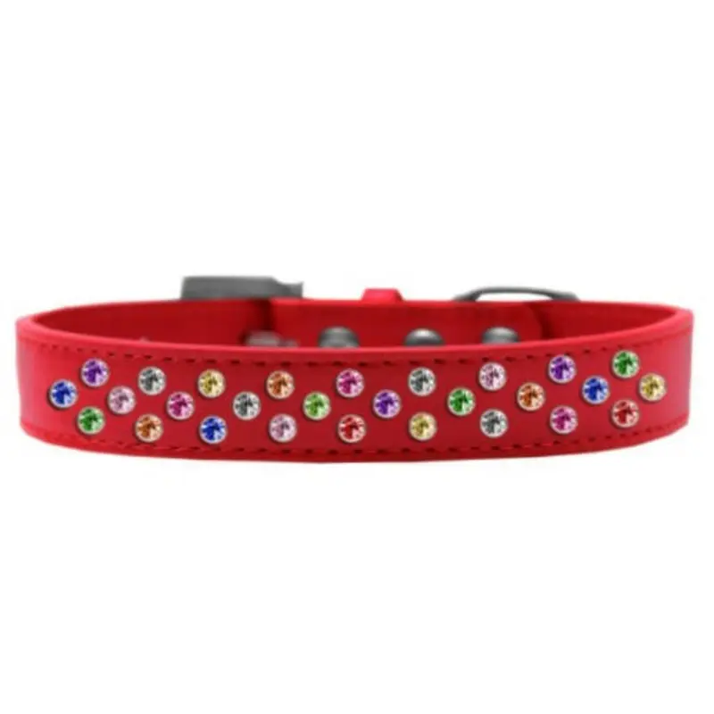 Sprinkles Dog Collar Confetti Crystals - Red