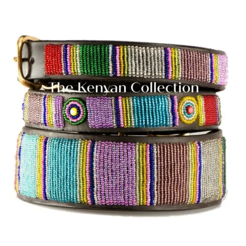 Bijou African Beaded Collar & Leash Collection