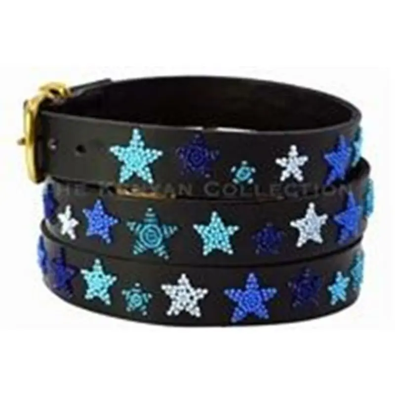Indigo Stars African Beaded Collar & Leash Collection