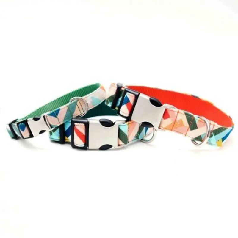 Lolli Canvas Dog Collar & Optional Leash Buckle side release (shown)