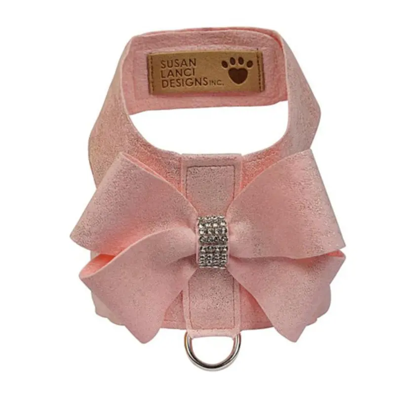 Pink Glitzerati Tinkie Harness with Pink Glitzerati Nouveau Bow - Choose Color