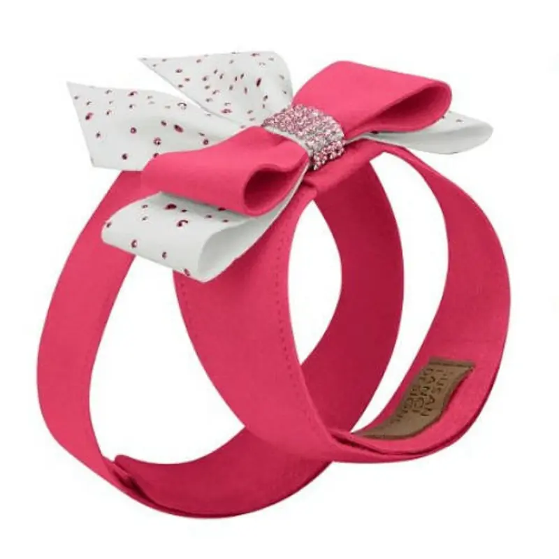 Pink is Love Double Tail Bow Tinkie Dog Harness