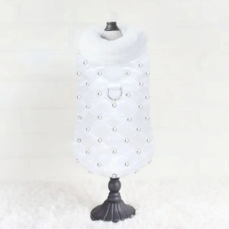 Glamour Baby Dog Coat - Snow Small