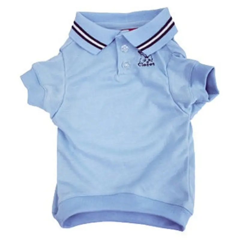Polo Dog Shirt - Light Blue - Tiny and Small Pet XS  - Sz 8