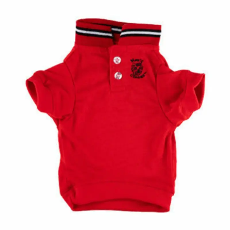 Polo Dog Shirt - Red - Tiny and Small Pet XS  - Sz 8