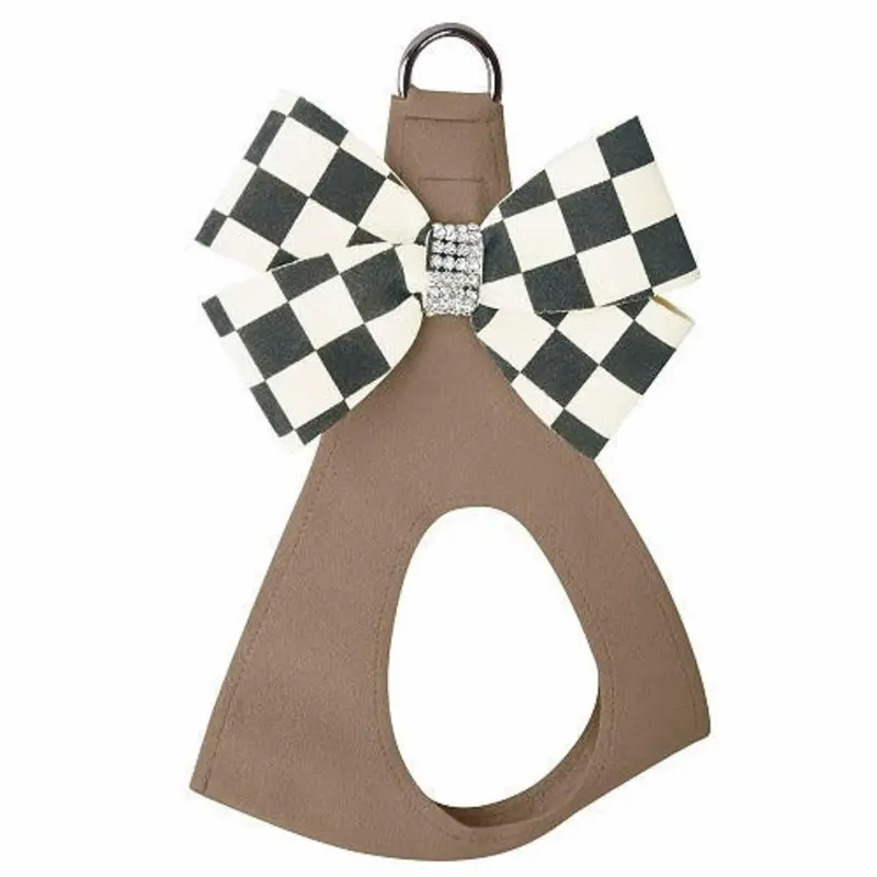 Windsor Check Fawn Nouveau Bow Dog Step in Harness Usually ships in 2-3 weeks.