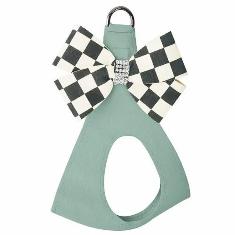 Windsor Check Mint Nouveau Bow Dog Step in Harness Usually ships in 2-3 weeks.