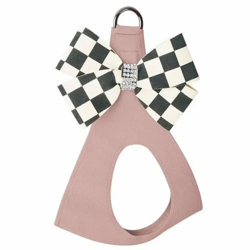 Windsor Check Rosewood Nouveau Bow Dog Step in Harness Usually ships in 2-3 weeks.