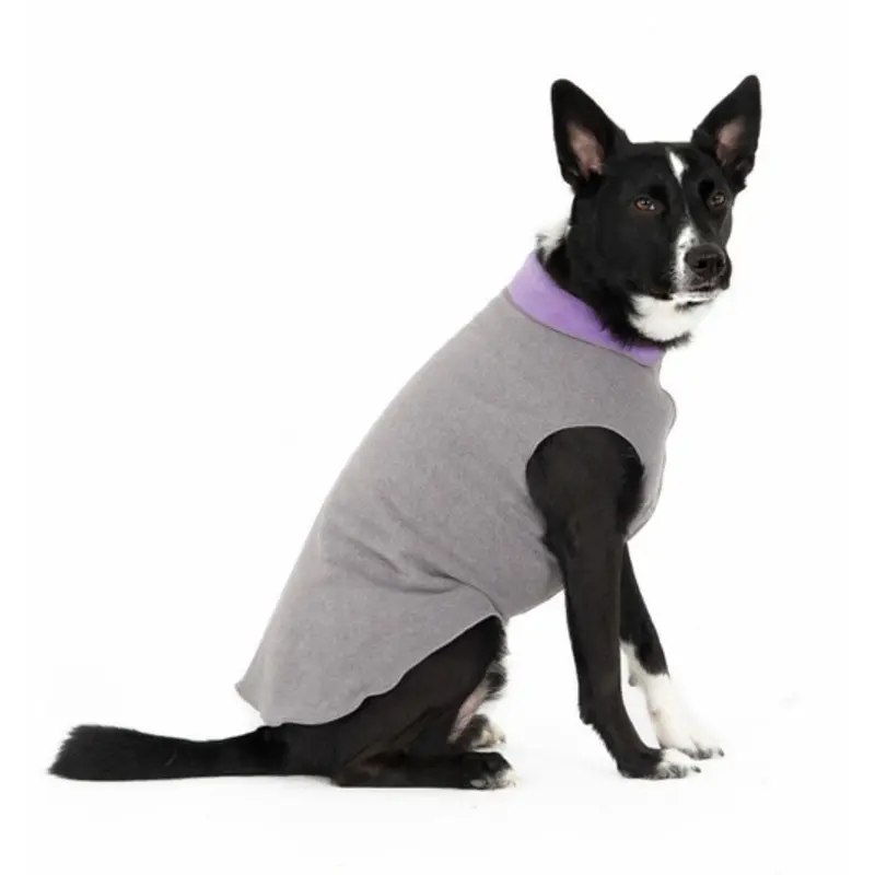 Charcoal / Lavender Duluth Double Fleece Dog Wrap