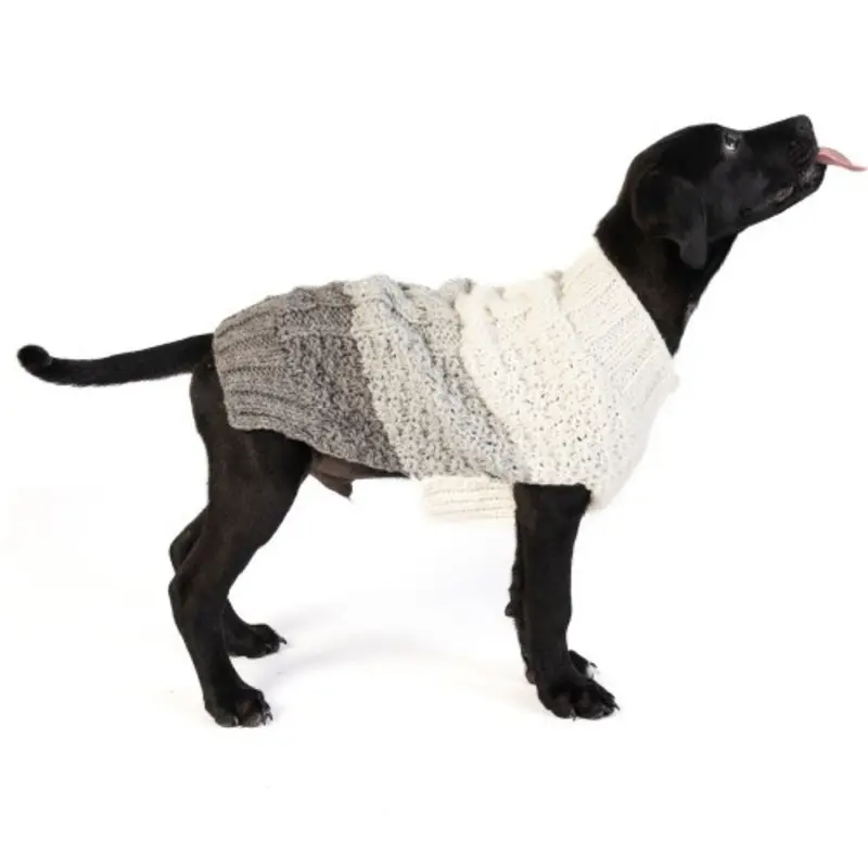 Color Block Cable Knit Dog Sweaters XXS