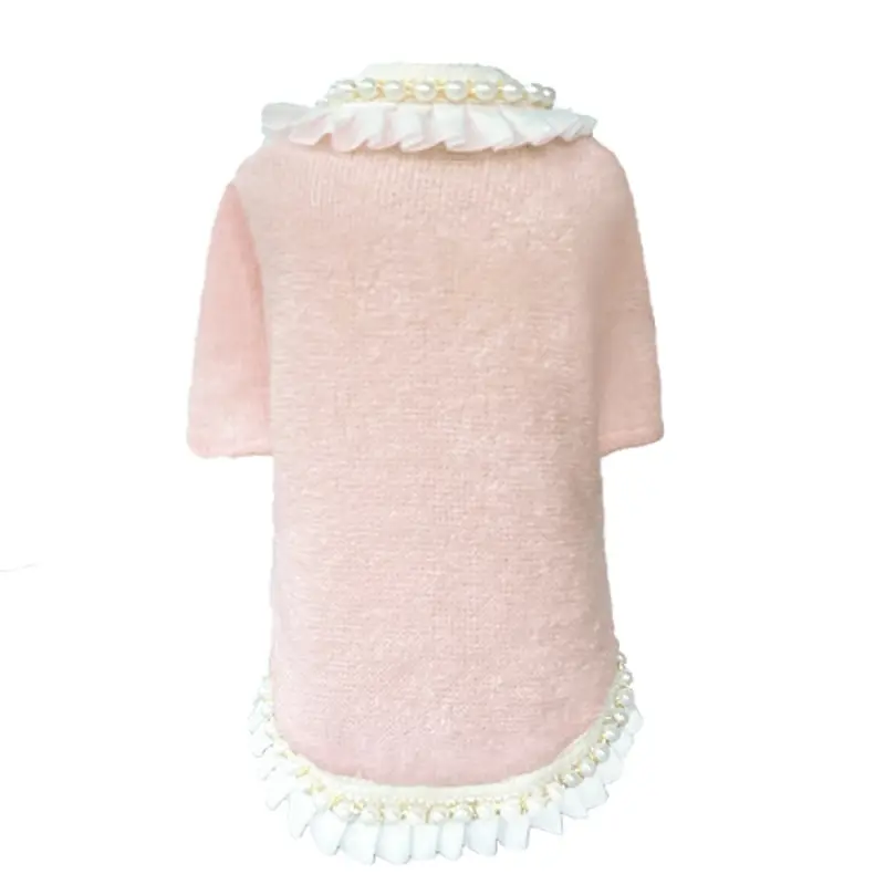 Dream Pearls Dog Sweater - Peach XXS