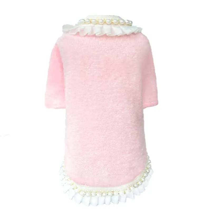 Dream Pearls Dog Sweater - Pink XXS