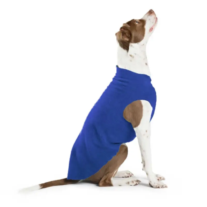 Gold Paw Stretch Fleece - Cobalt Blue