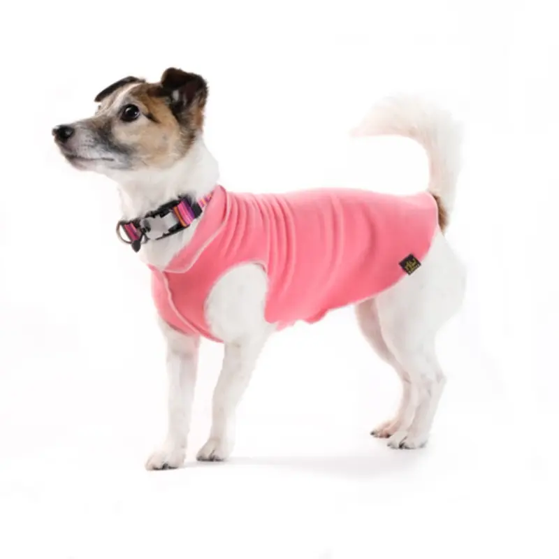 Gold Paw Stretch Fleece - Coral