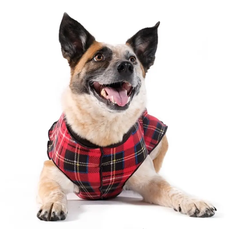Red Tartan / Black Duluth Double Fleece Dog Wrap