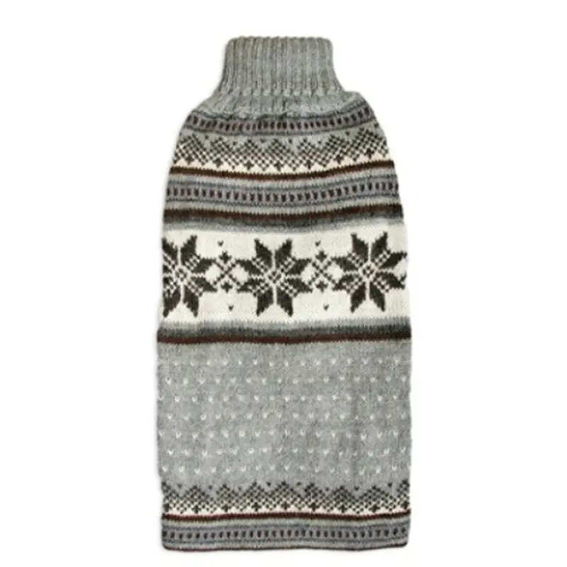 Alpaca Dog Sweater - Mystic Snowflake Large