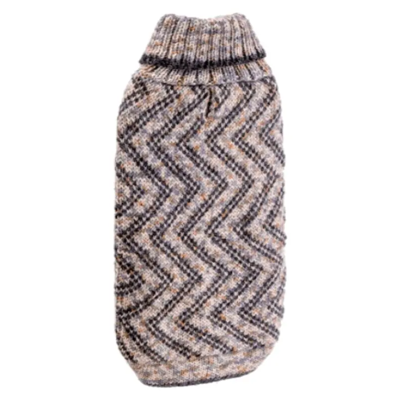 Alpaca Dog Sweater - Vertical ZigZag