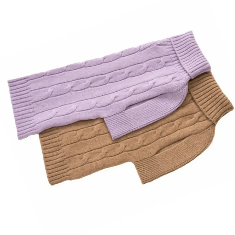 Cashmere Dog Sweater - Lavender, Oatmeal, Brilliant Blue 8 inch