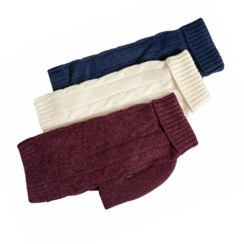 Cashmere Dog Sweater - Navy, Burgundy, Winter White 8 inch