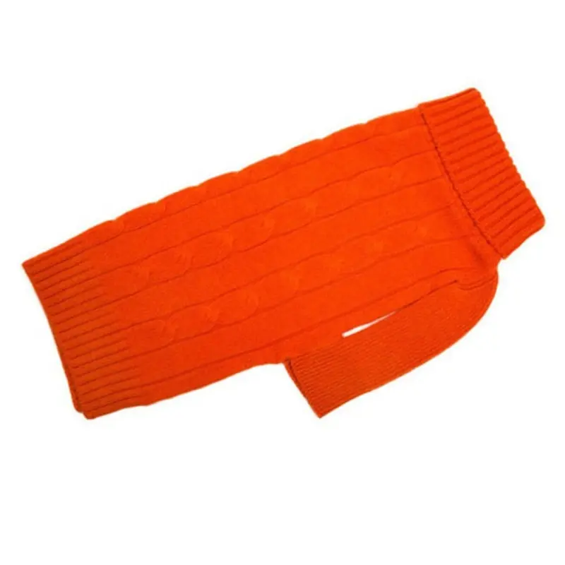 Cashmere Dog Sweater - Orange 8 inch