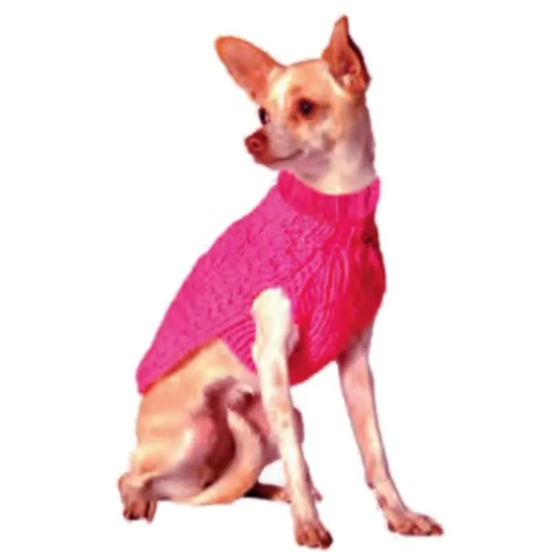 Hot Pink Alpaca Dog Sweater XXS