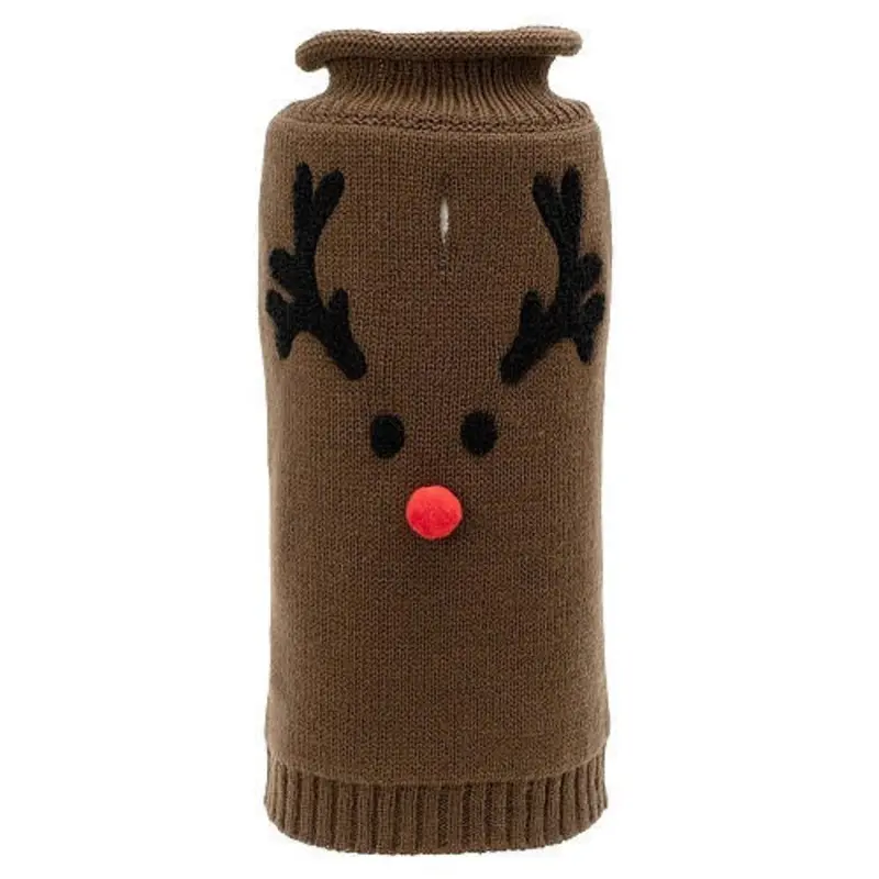 Reindeer Face Dog Sweater