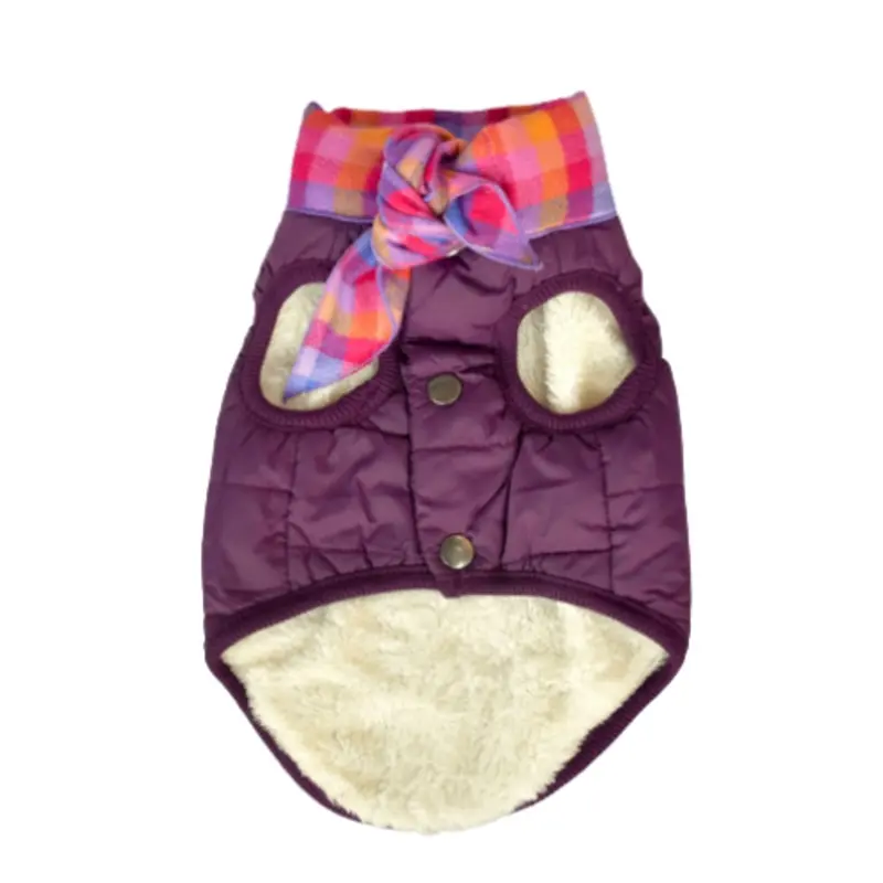 Lupine Plum Bandana Dog Puffer Jacket