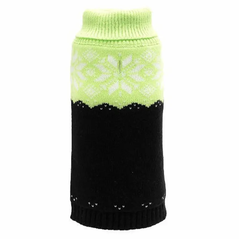 Snowtrails Dog Sweater - Green