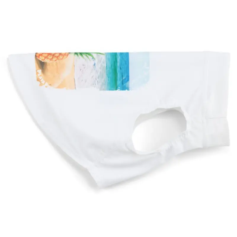 Sun Protective Dog Tank Top - Pineapple / White